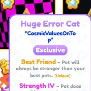 Huge  signed Error Cat