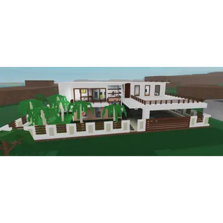 White Modern Mansion  Base Lumber Tycoon 2 | LT2