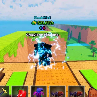ELECTRIFIED Crazylone Pozaione 21T/s (Lvl71) - Kick A Lucky Block