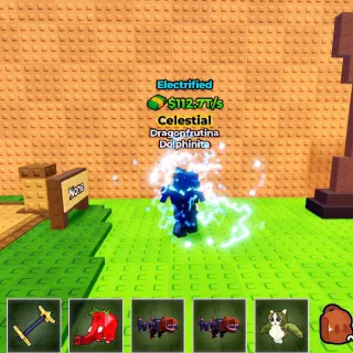 ELECTRIFIED Dragonfruitina Dolphinita 112.7T/s (Max Lvl) - Kick A Lucky Block