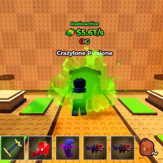 RADIOACTIVE Crazlone Pizaione 5.6T/s - Kick A Lucky Block