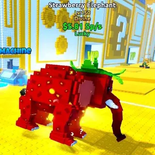 LUCKY Strawberry Elephant 5.81 Sp/s ( Max Lvl) - Escape Tsunami For Brainrots