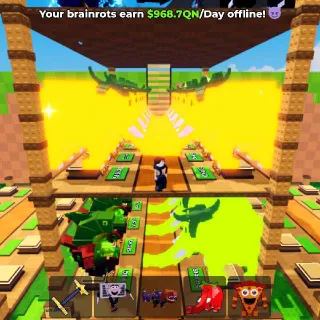 10x RAINBOW Strawberry Elephant 186.9T/s (Max Lvl) - Kick A Lucky Block