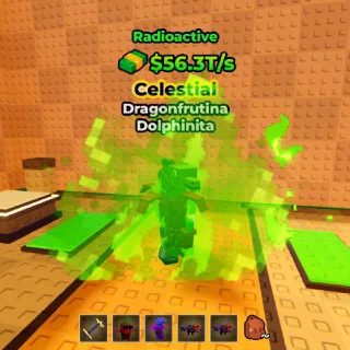 RADIOACTIVE Dragonfruitina Dolphinita 56.3T/s (Max Lvl) - Kick A Lucky Block