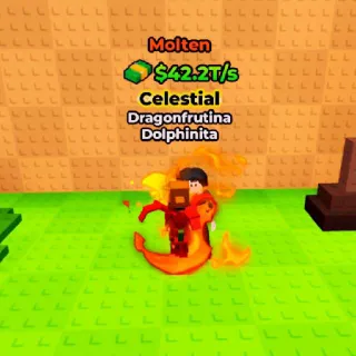 MOLTEN Dragonfruitina Dolphinita 42.2T/s (Max Lvl) - Kick A Lucky Block