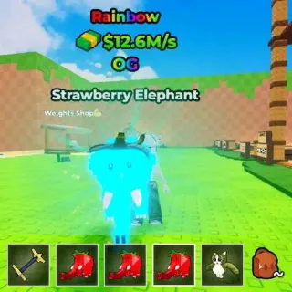 RAINBOW Strawberry Elephant - Kick A Lucky Block