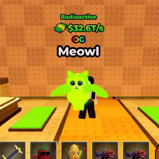 RADIOACTIVE Meowl 32.6T/s (Max Lvl) - Kick A Lucky Block