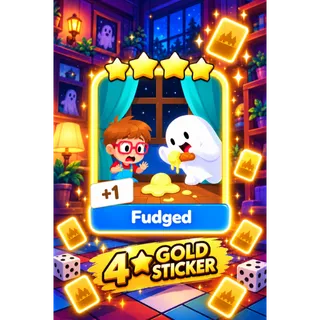 Monopoly GO Golden Blitz | Fudged | 4Star Gold Sticker | Pre-Order