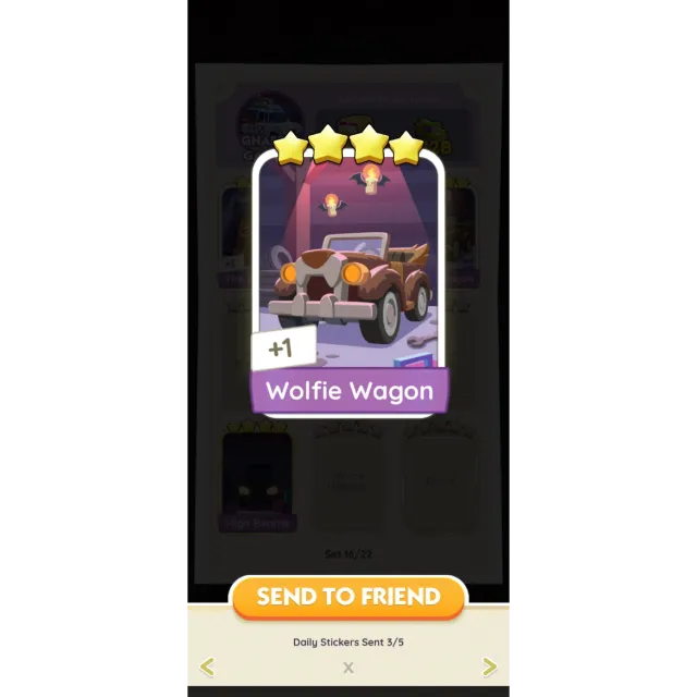 Monopoly GO 4 Star - [Set16-3 Wolfie Wagon] - Monopoly Go! Game Item ...