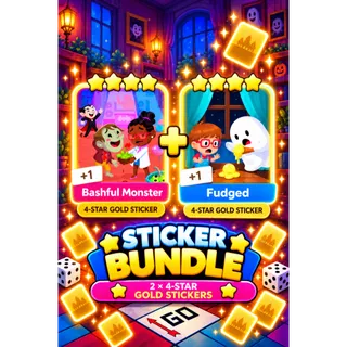 Monopoly GO Golden Blitz | 2x 4Star Gold Stickers Bundle | Instant Delivery