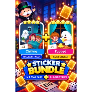 Monopoly GO Golden Blitz | 4Star Regular + 4Star Gold Sticker Bundle | Pre-Order