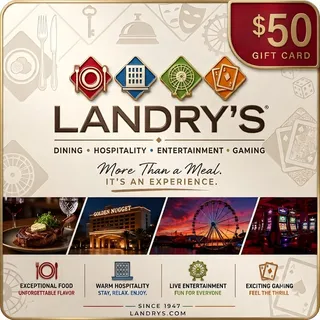 $50.00 Landry’s - Official Gift Card