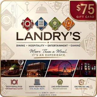 $75.00 Landry’s - Official Gift Card
