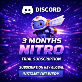Discord Nitro - 3 Month TRIAL Subscription Key GLOBAL