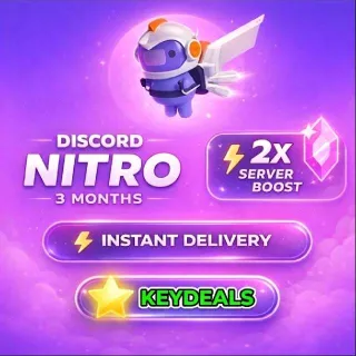 🔵💫Discord Nitro 3 Months + 2 Boosts 💫🔵 - INSTANT DELIVERY