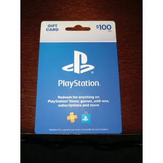 $100.00 USD $100.00 USD PlayStation Store