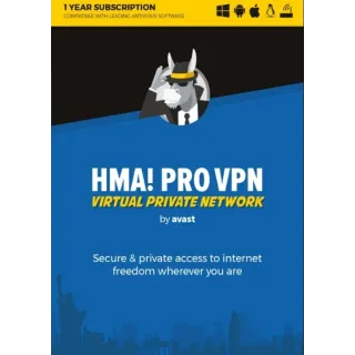 AVAST HIDE MY ASS! PRO VPN 5 DEVICES - 3 YEARS [EU]