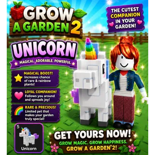 Grow a garden 2 unicorn pre order