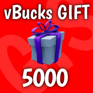 5000 vbucks gift