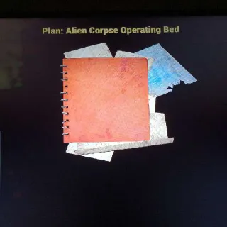 Alien Corpse Operating Bed Plan