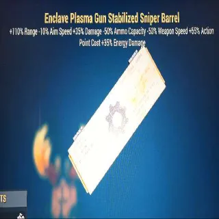 Enclave Plasma Gun Stabilized Sniper Barrel Mod