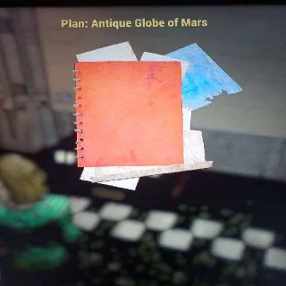 Antique Globe Of Mars Plan