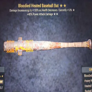 Bloodied Heated Baseball Bat