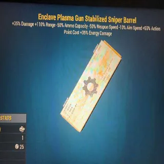 Enclave Plasma Gun Stabilized Sniper Barrel Mod