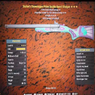 Stalker's Showstopper Prime Double-barrel Shotgun