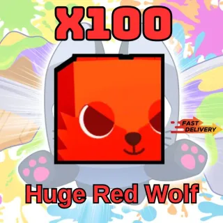 x100 Huge Red Wolf