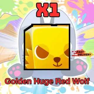 x1 Golden Huge Red Wolf 