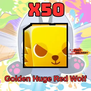 x50 Golden Huge Red Wolf