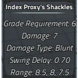 Index Proxy's Shackles Archived