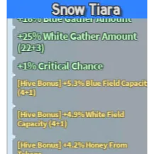 Snow tiara bee swarm simulator/bss