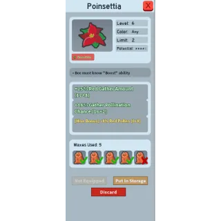 Poinsettia 8% Red pollen