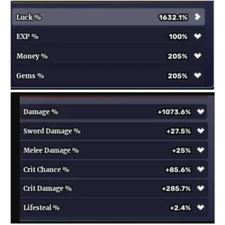 Sailor Piece MAX 1073% DMG, 1632% LUCK (2x LUCK) (DM ME FOR MORE DETAILS CAN NEGO)