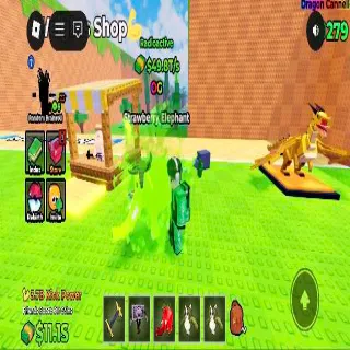 49.8T/S Radioactive Strawberry Elephant | Max Brainrot | Kick a Lucky Block |