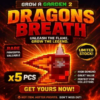 5pcs Dragons Breath | Grow a Garden 2 | GAG 2