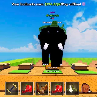 62.3T/S Void Strawberry Elephant | Max Brainrot | Kick a Lucky Block |