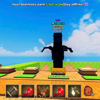 70.4T/S Void Celestial | Max Brainrot | Kick a Lucky Block |