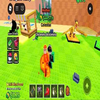 44.5T/S OP Molten Celestial | Max Brainrot | Kick a Lucky Block |