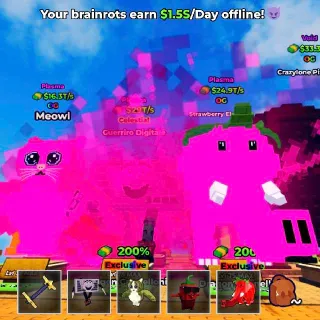 Bundle 4pcs Max Brainrot | Kick a Lucky Block |