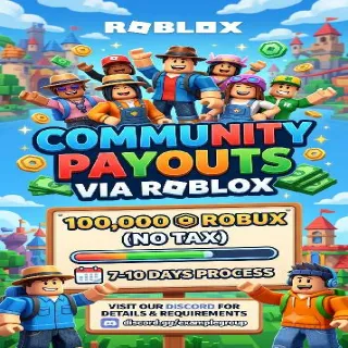 100,000 Robux | Via Community Payout | Roblox