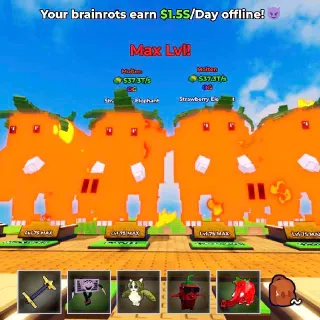 Bundle of Molten strawberry Elephant 4pcs | Max Brainrot | Kick a Lucky Block |