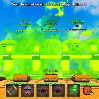 14.2T/S | Bundle 5pcs | Max OG Brainrot | Kick a Lucky Block |