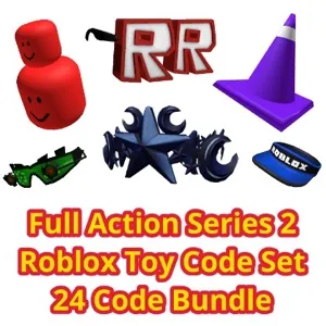Roblox Action Series 2 Full 24 Toy Code Set RARE Navy Queen of The Night