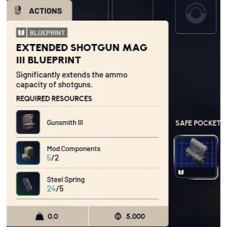 Extended Shotgun Mag 3 Blueprint - Arc Raiders