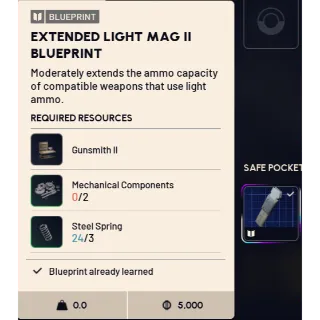 Extended Light Mag II Blueprint - Arc Raiders
