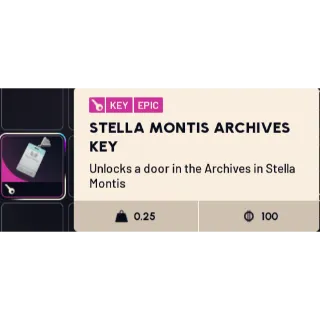 Stella Montis Archives Key - ARC Raiders