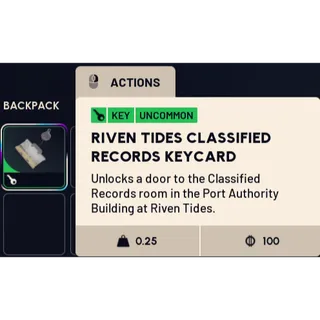 Riven Tides Classified Records Keycard - ARC Raiders